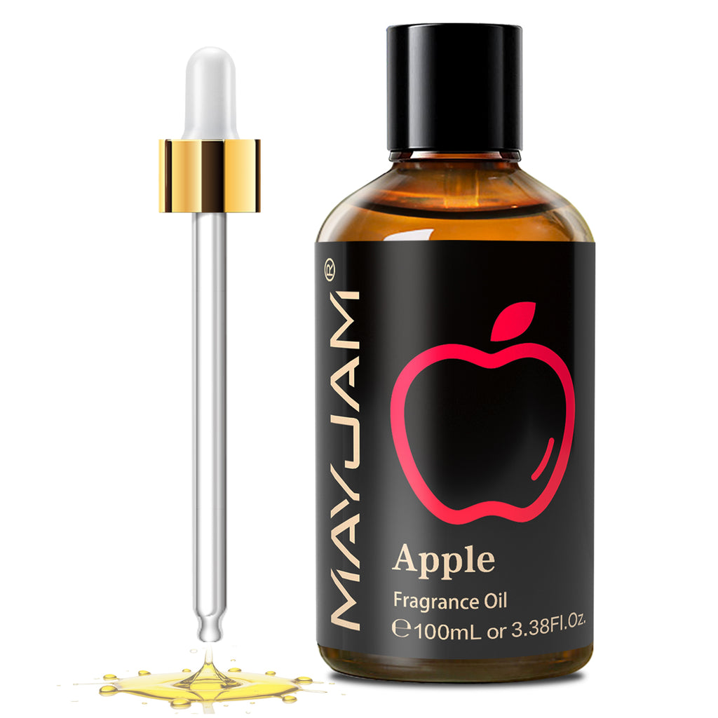 MAYJAM 100ML/3.38FL.OZ Apple Fragrance Oils for Diffusers, Candle and Soap Making, DIY Projects