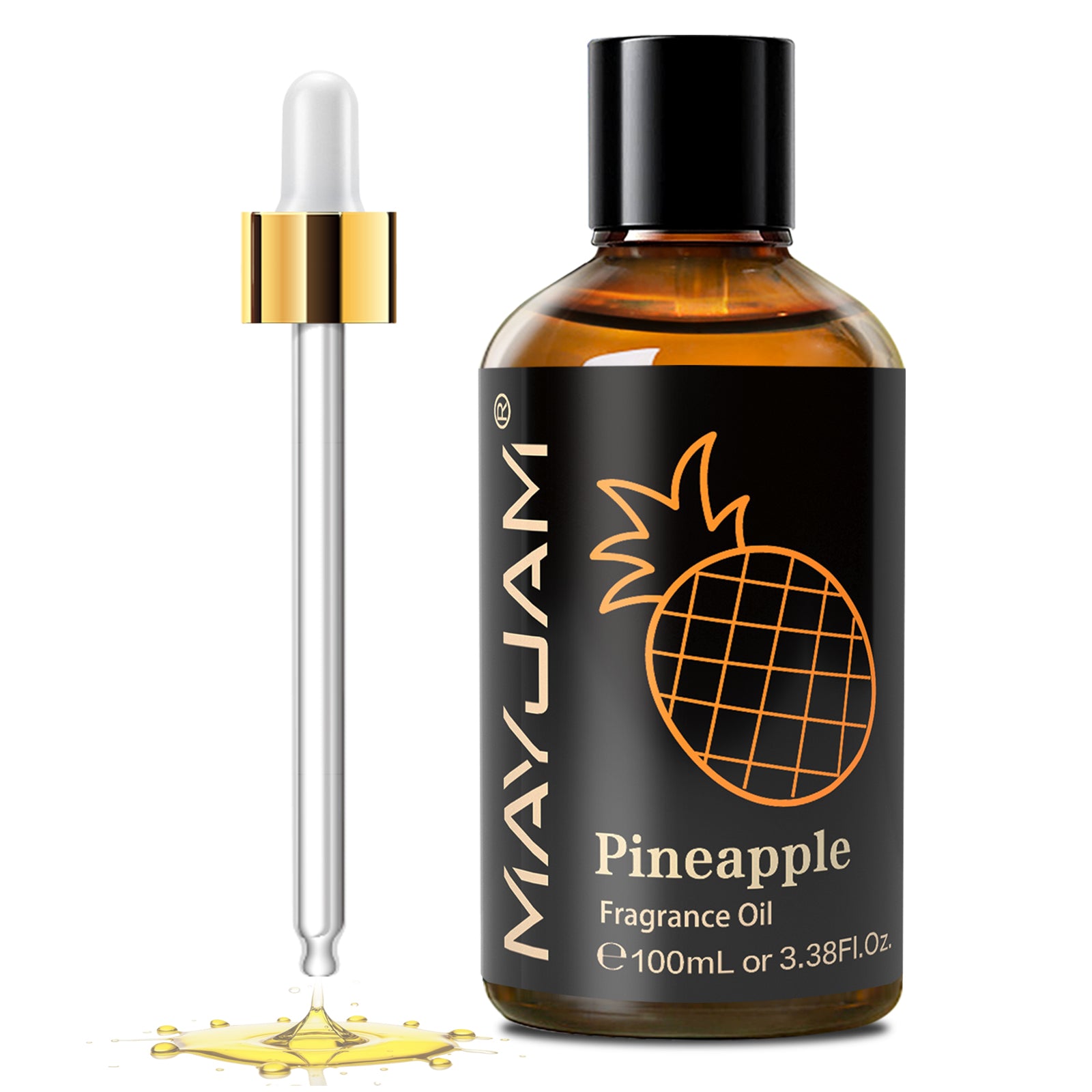MAYJAM Pineapple Scented Oil 100ml - Fragrance Oil for Candle Making, Soap Making, Diffuser Oil