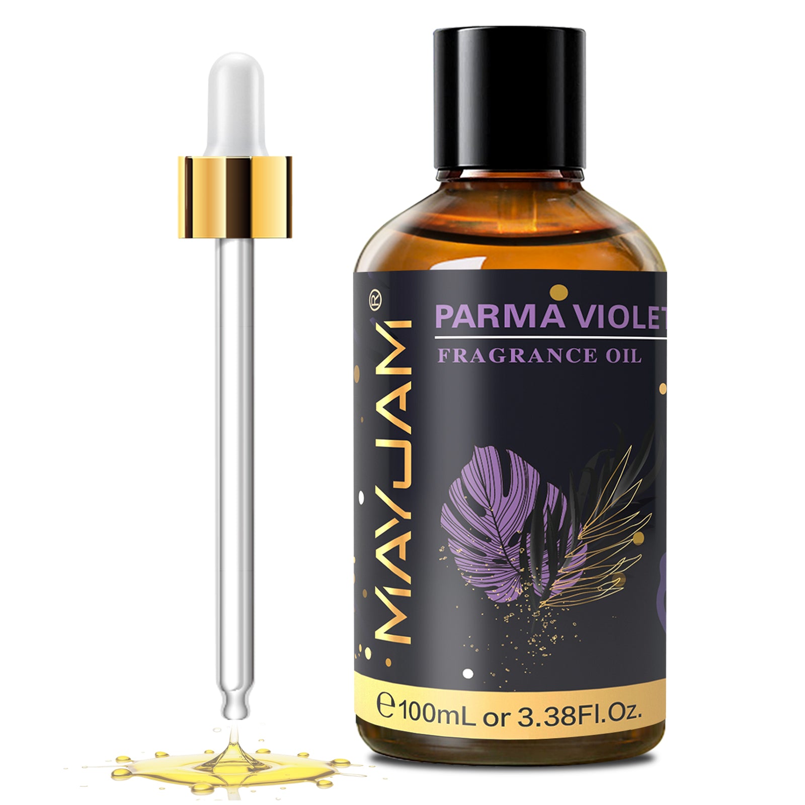 MAYJAM 100ML/3.38FL.OZ Parma Violet Fragrance Oils for Diffusers for Home, Long Lasting Scented Oils for Aromatherapy Diffusers, Skin Care, Bath, Relaxation, DIY Soap Candle Making