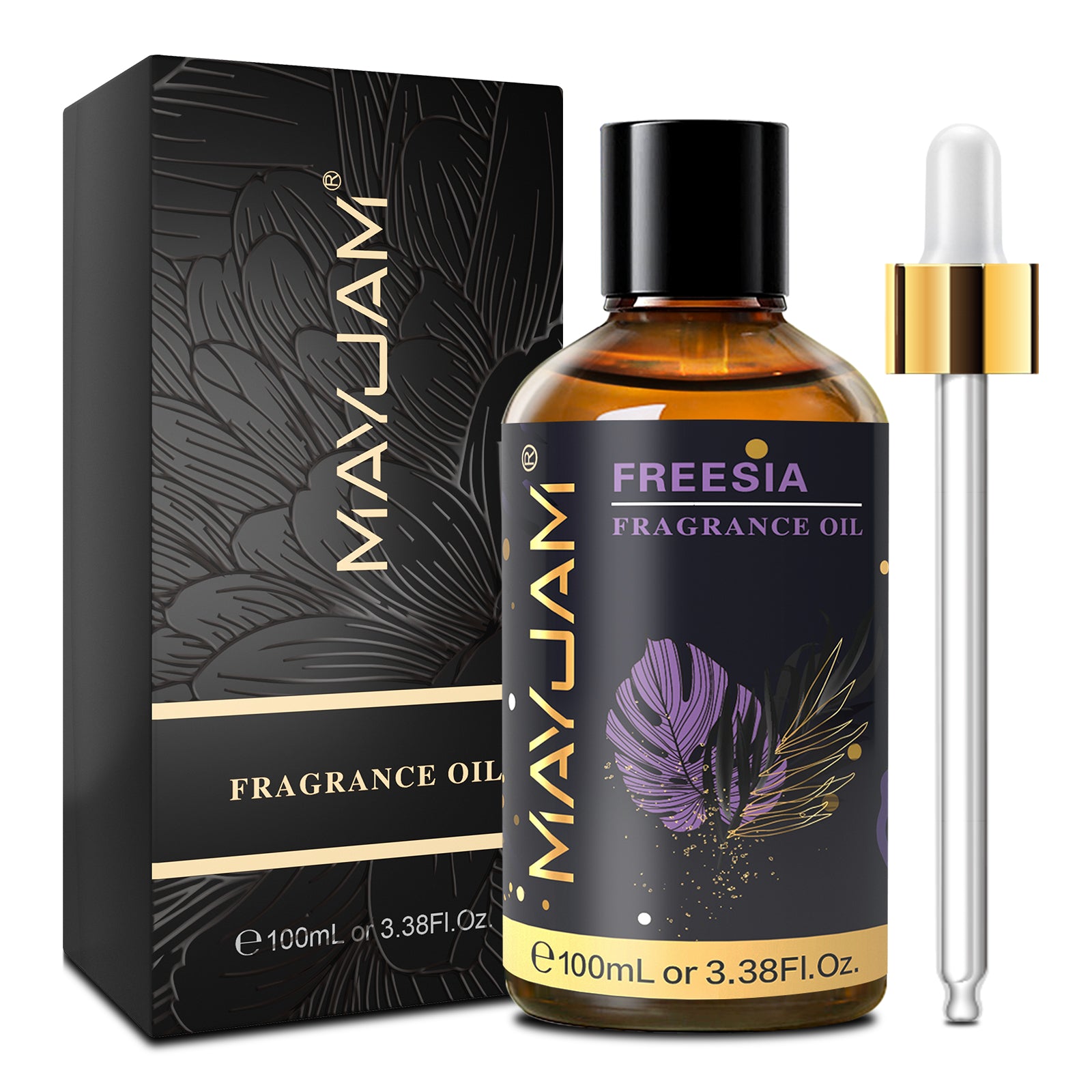 MAYJAM 100ML/3.38FL.OZ Freesia Fragrance Oils for Diffusers for Home, Long Lasting Scented Oils for Aromatherapy Diffusers, Skin Care, Bath, Relaxation, DIY Soap Candle Making