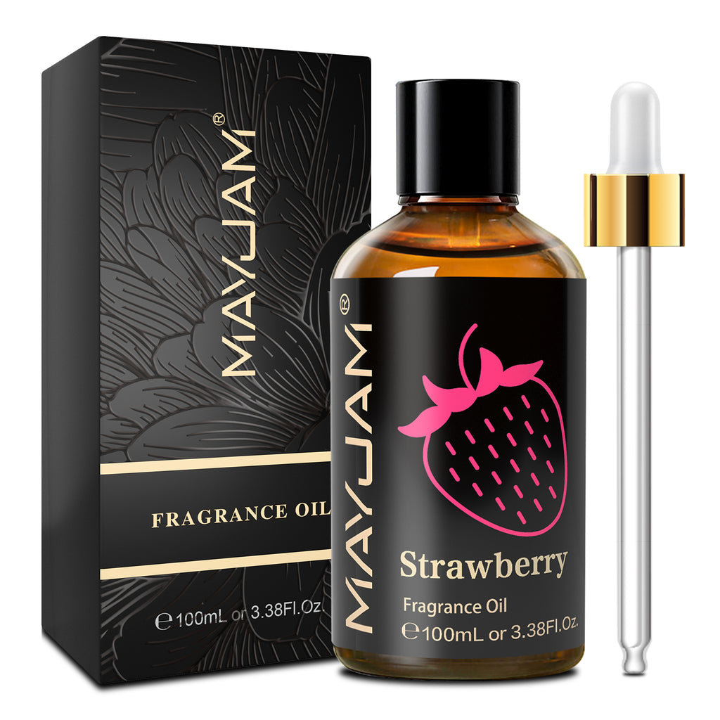 MAYJAM 3.38FL. OZ Strawberry Fragrance Oils, Candle Scents for Candle Making, Freshie Scents, Soap Making Supplies, Diffuser Oil Scents