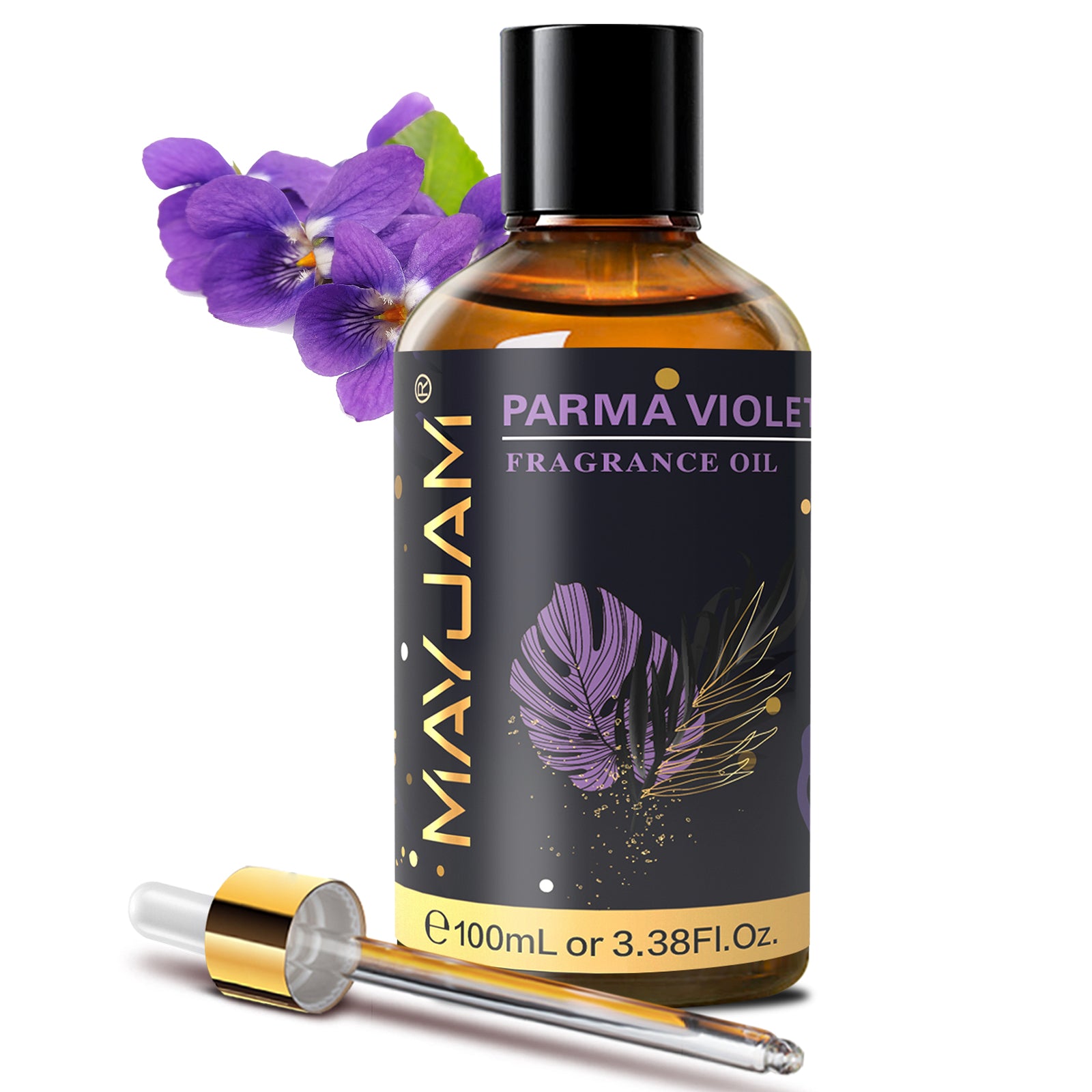 MAYJAM 100ML/3.38FL.OZ Parma Violet Fragrance Oils for Diffusers for Home, Long Lasting Scented Oils for Aromatherapy Diffusers, Skin Care, Bath, Relaxation, DIY Soap Candle Making