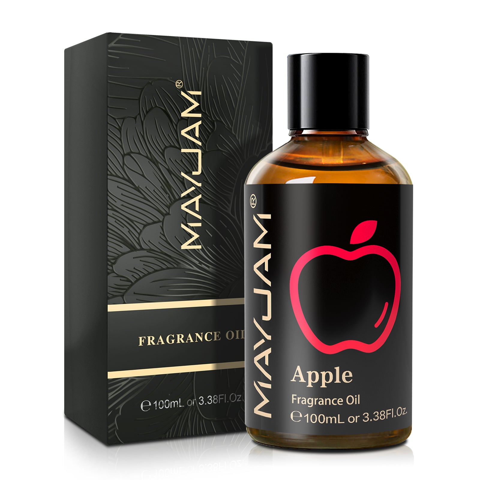 MAYJAM 100ML/3.38FL.OZ Apple Fragrance Oils for Diffusers, Candle and Soap Making, DIY Projects