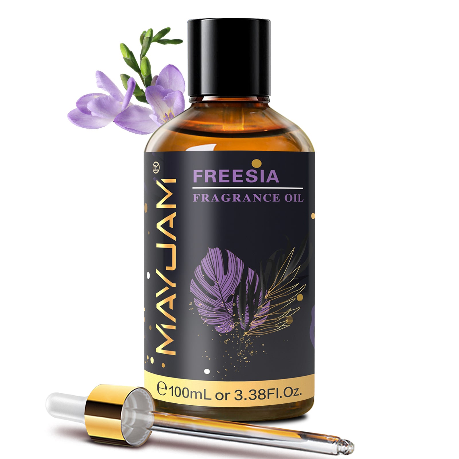 MAYJAM 100ML/3.38FL.OZ Freesia Fragrance Oils for Diffusers for Home, Long Lasting Scented Oils for Aromatherapy Diffusers, Skin Care, Bath, Relaxation, DIY Soap Candle Making