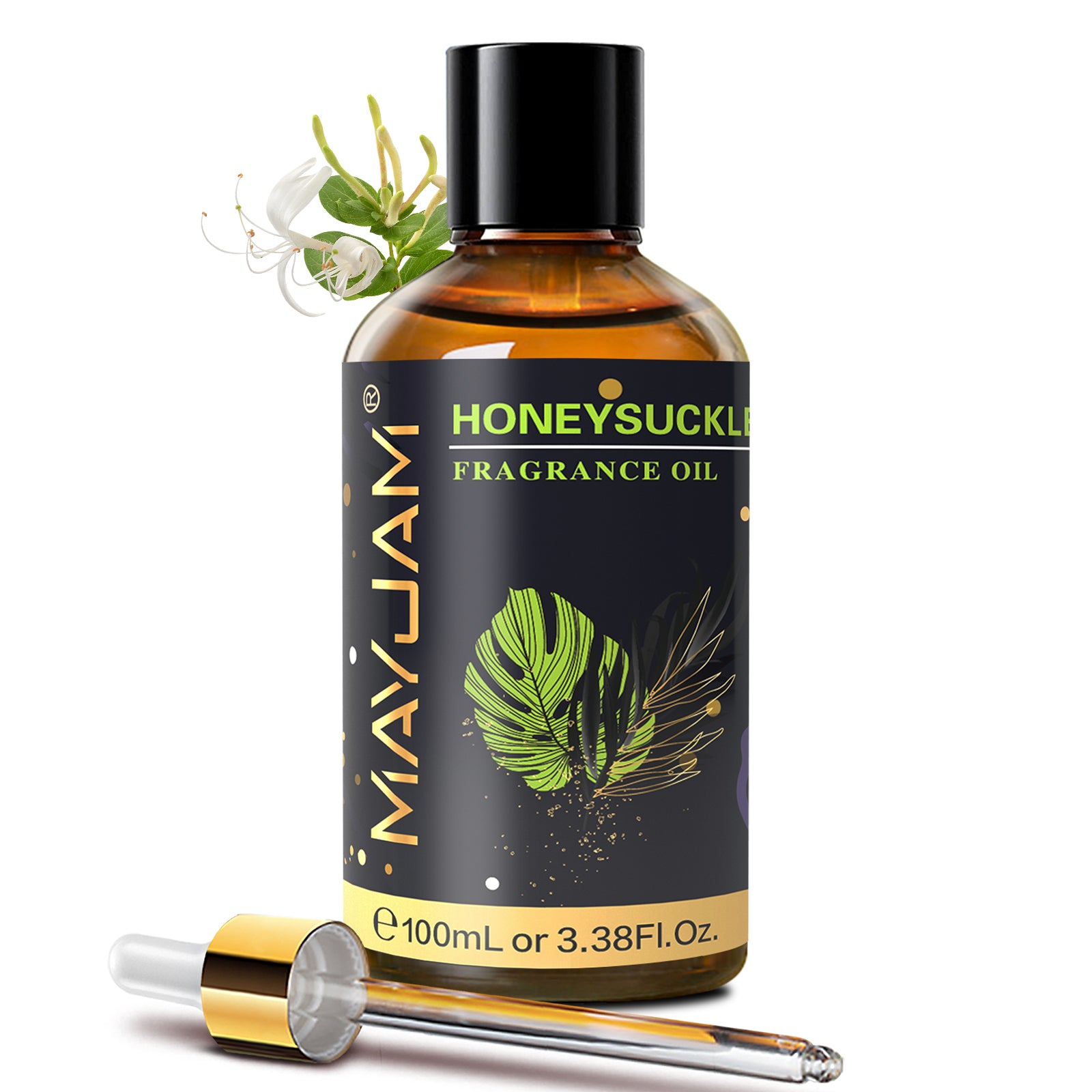 MAYJAM 100ML/3.38FL.OZ Honeysuckle Fragrance Oil for Diffuser, Candles, Soaps, Lotions