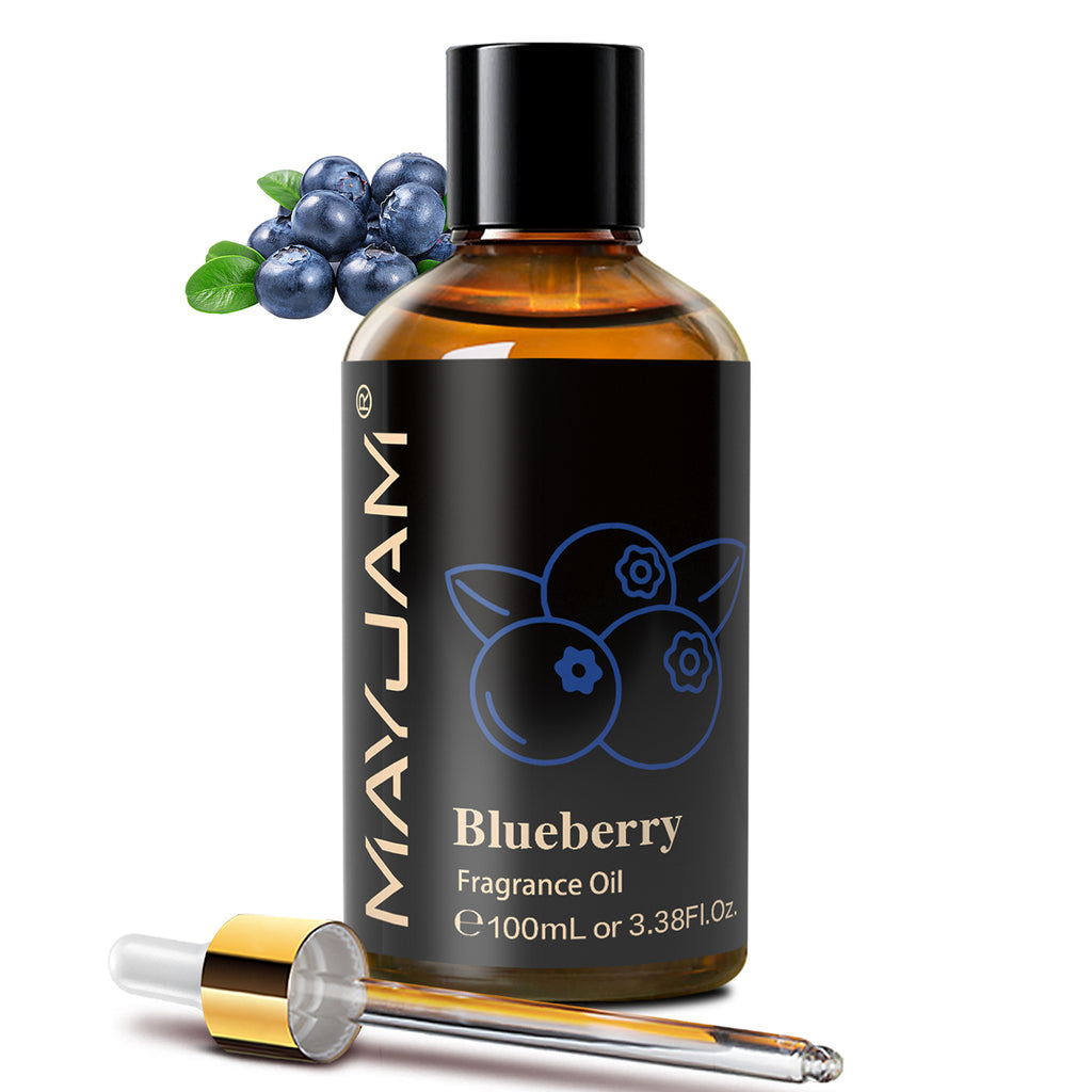 MAYJAM 100ML/3.38FL.OZ Blueberry Fragrance Oils for Diffusers for Home, Long Lasting Scented Oils for Aromatherapy Diffusers, Skin Care, Bath, Relaxation, DIY Soap Candle Making
