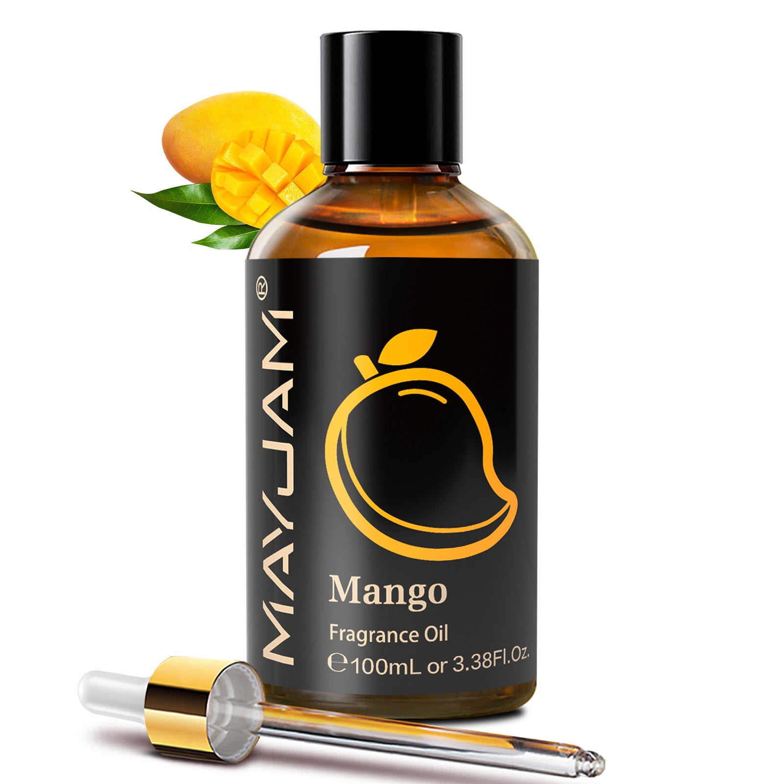MAYJAM 100ML/3.38FL.OZ Mango Fragrance Oils for Diffusers for Home, Long Lasting Scented Oils for Aromatherapy Diffusers, Skin Care, Bath, Relaxation, DIY Soap Candle Making