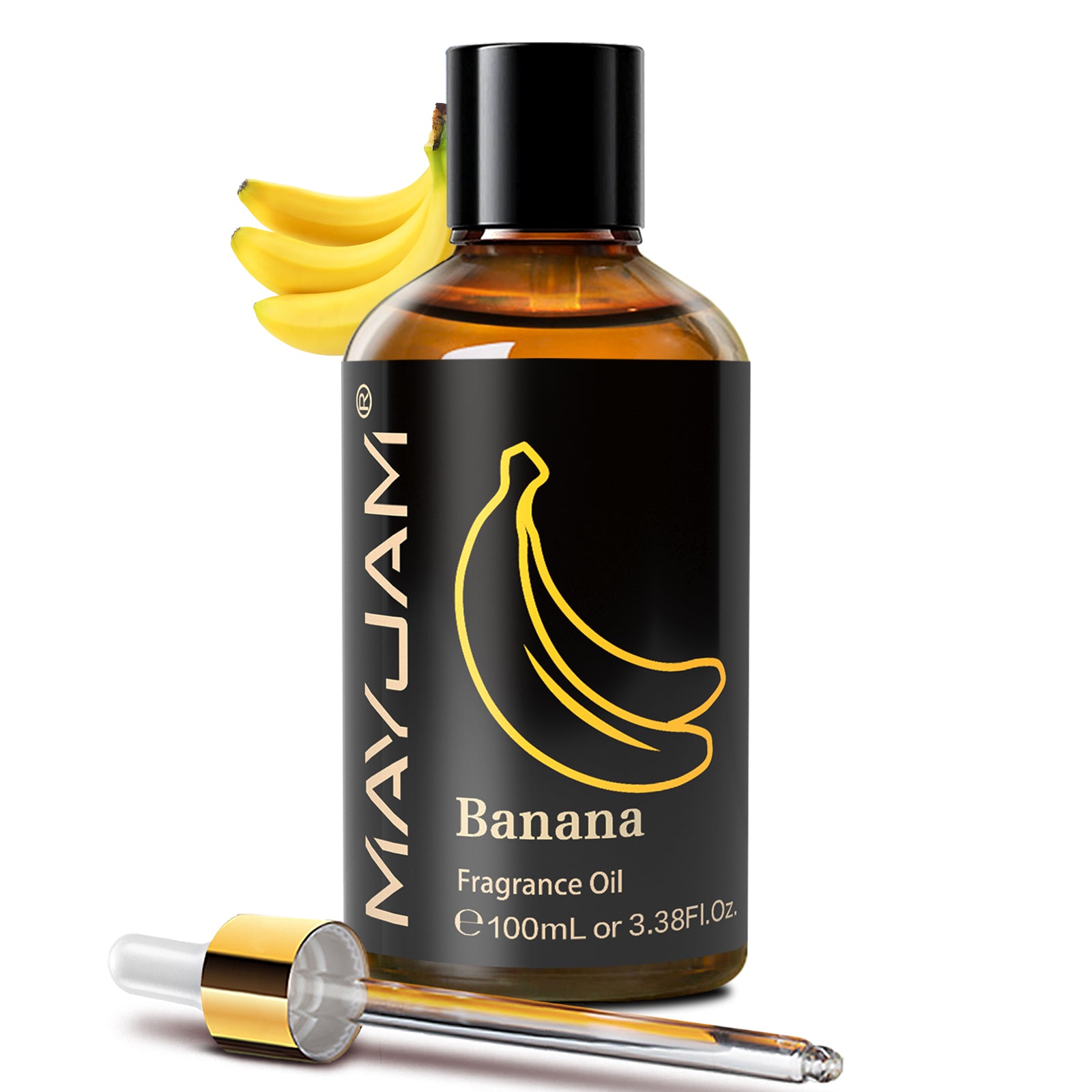 MAYJAM 100ML/3.38FL.OZ Banana Fragrance Oils for Diffusers for Home, Aromatherapy Diffusers, Relaxation, DIY Soap Candle Making