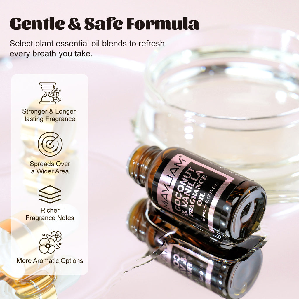 MAYJAM Fragrance Oil Gift Set, Top 20 Essential Oils Variety Pack for Diffusers for Home, Long Lasting Scented Oils for Soap Candle Making - 5ml/0.17fl.oz