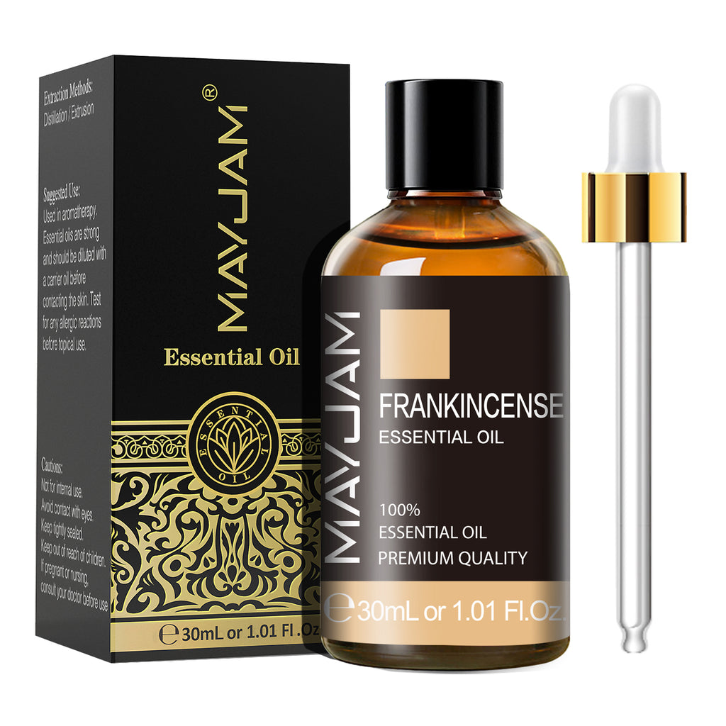 MAYJAM 30ML Frankincense Essential Oils for Diffuser & Aromatherapy, Refreshing, Spa Massage, Relaxation, Skin Use and Hair Care