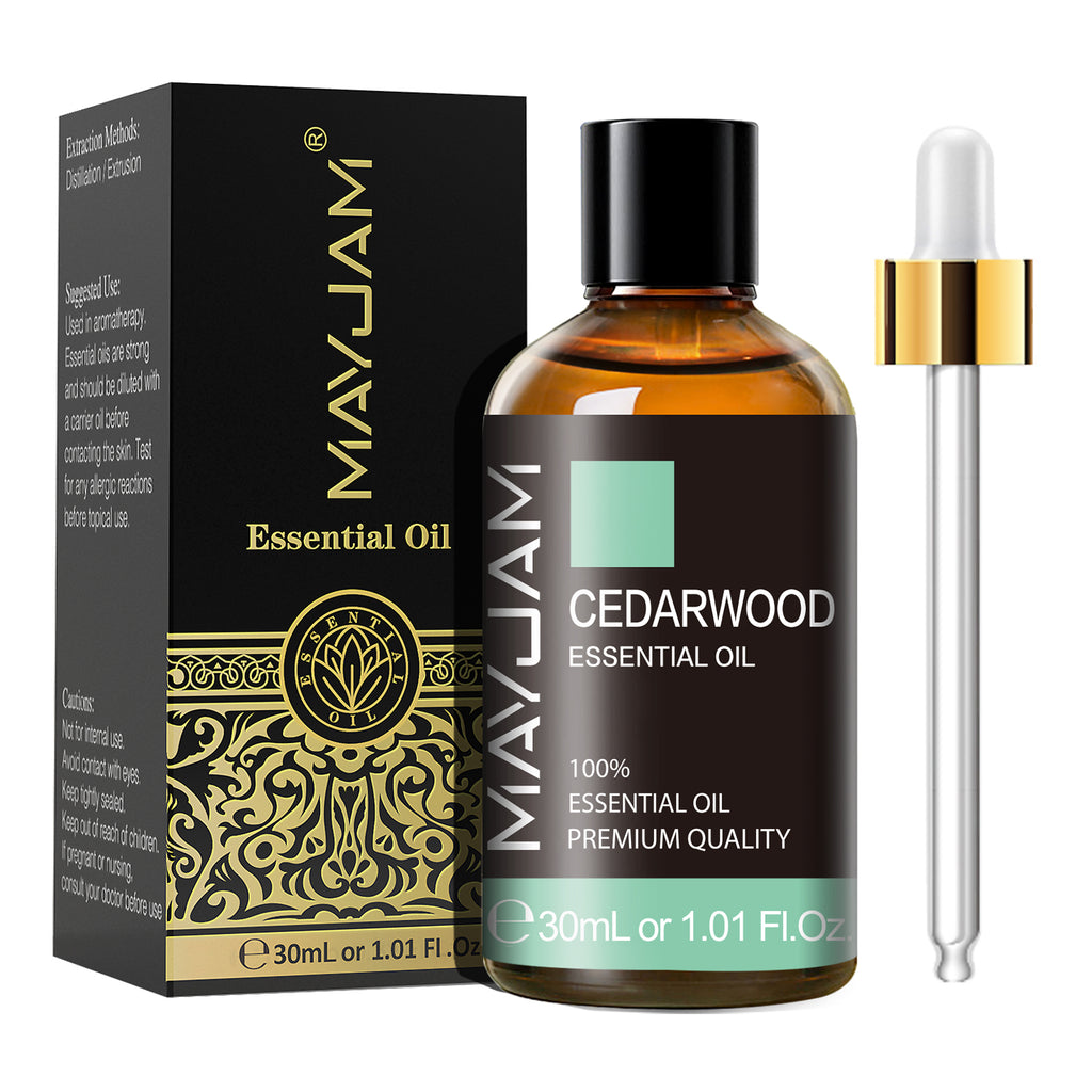 MAYJAM Cedarwood Essential Oil, for Stress, Anxiety, Mood, Energy, Immunity, Sleep, 30ML