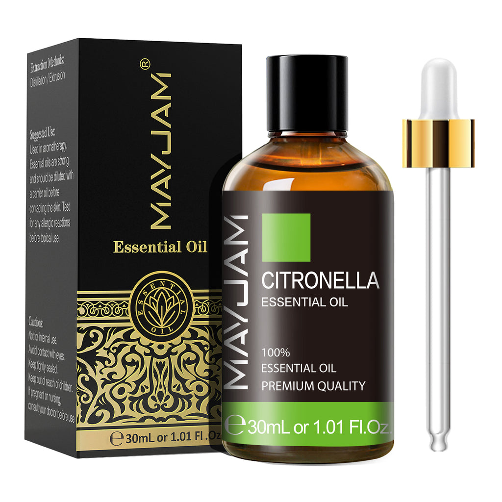MAYJAM Citronella Essential Oil, 30mL Pure Nature Undiluted for Diffuser, Humidifier, Massage, Skin
