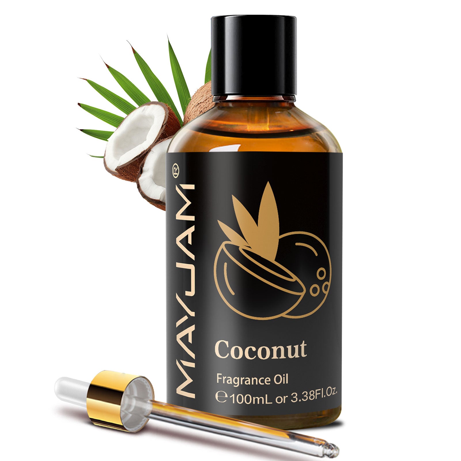 MAYJAM Coconut Scented Oil 100ml - Fragrance Oil for Candle Making, Soap Making, Diffuser Oil