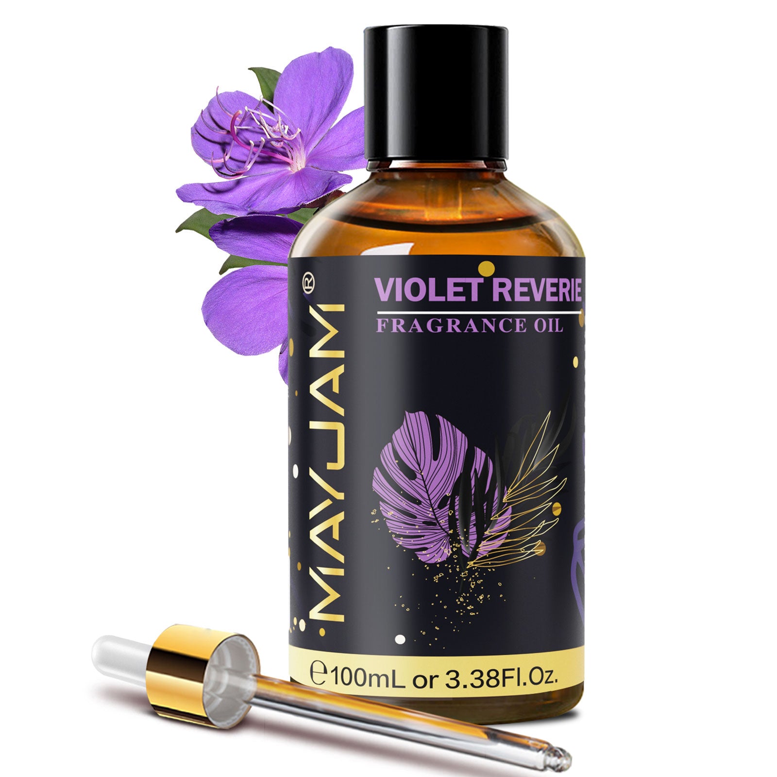 MAYJAM Fragrance Oil, Perfume Oil 100ml, Candle Scents for Candle Making, Freshie Scents, Soap Making Supplies, Diffuser Oil Scents - Violet Reverie Scent