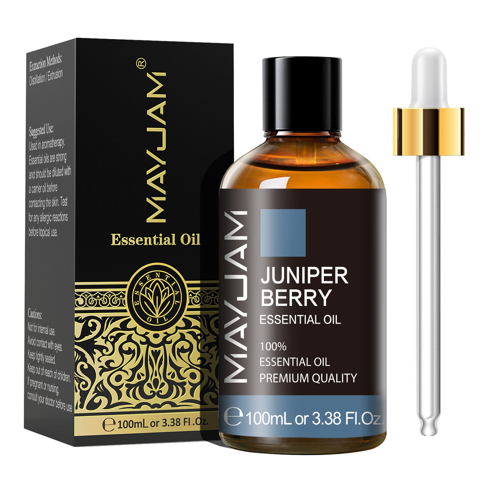 MAYJAM 100% Natural Juniper Berry Oil for Hair Care, Home Diffusers, Massage and Humidifiers, 3.38 Fl Oz