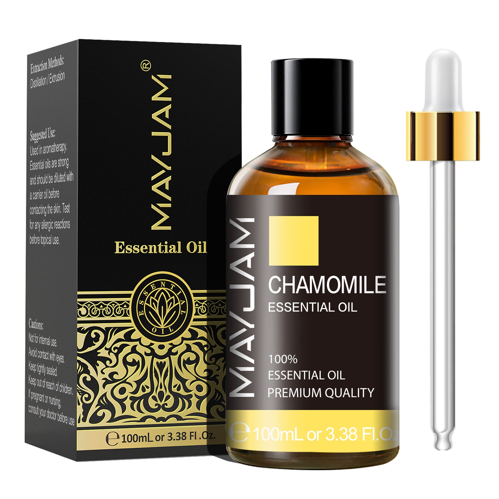MAYJAM Pure Chamomile Essential Oil, 100ML, Therapeutic Grade, for use with Oil Diffusers, Potpourri, and Wicking Fragrance Diffusers