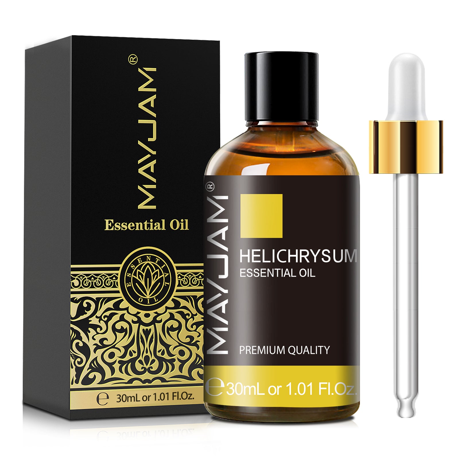MAYJAM Helichrysum Essential Oils 1.01 Fl Oz, for Hair, Skin, Diffuser, Aromatherapy & DIY Soap Making Scent