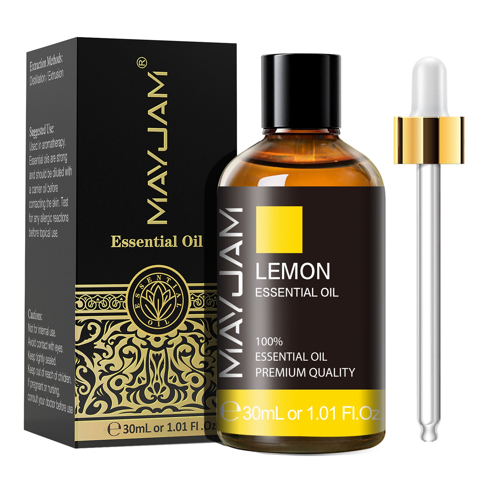 MAYJAM Lemon Essential Oil for Diffuser, Premium Grade, Pure and Natural,30ML