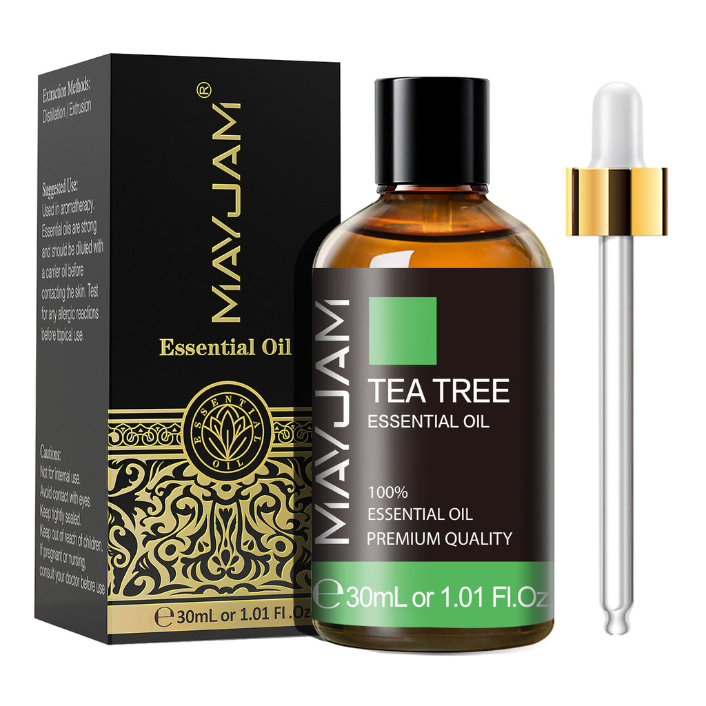 MAYJAM Tea Tree Essential Oil for Skin Hair Face & Toenails (1.01 Fl Oz)