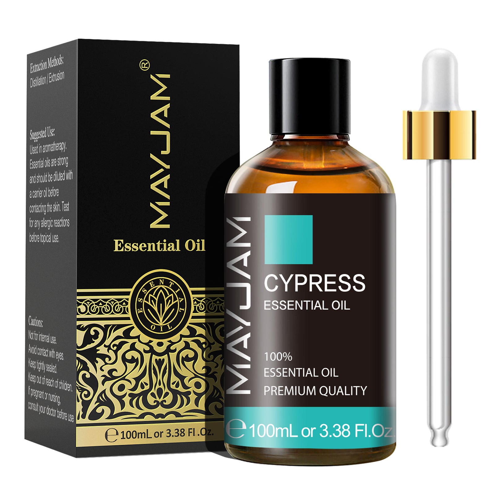 MAYJAM Cypress 100% Pure Essential Oil Therapeutic Grade for Candle Making, Massage 100 ml