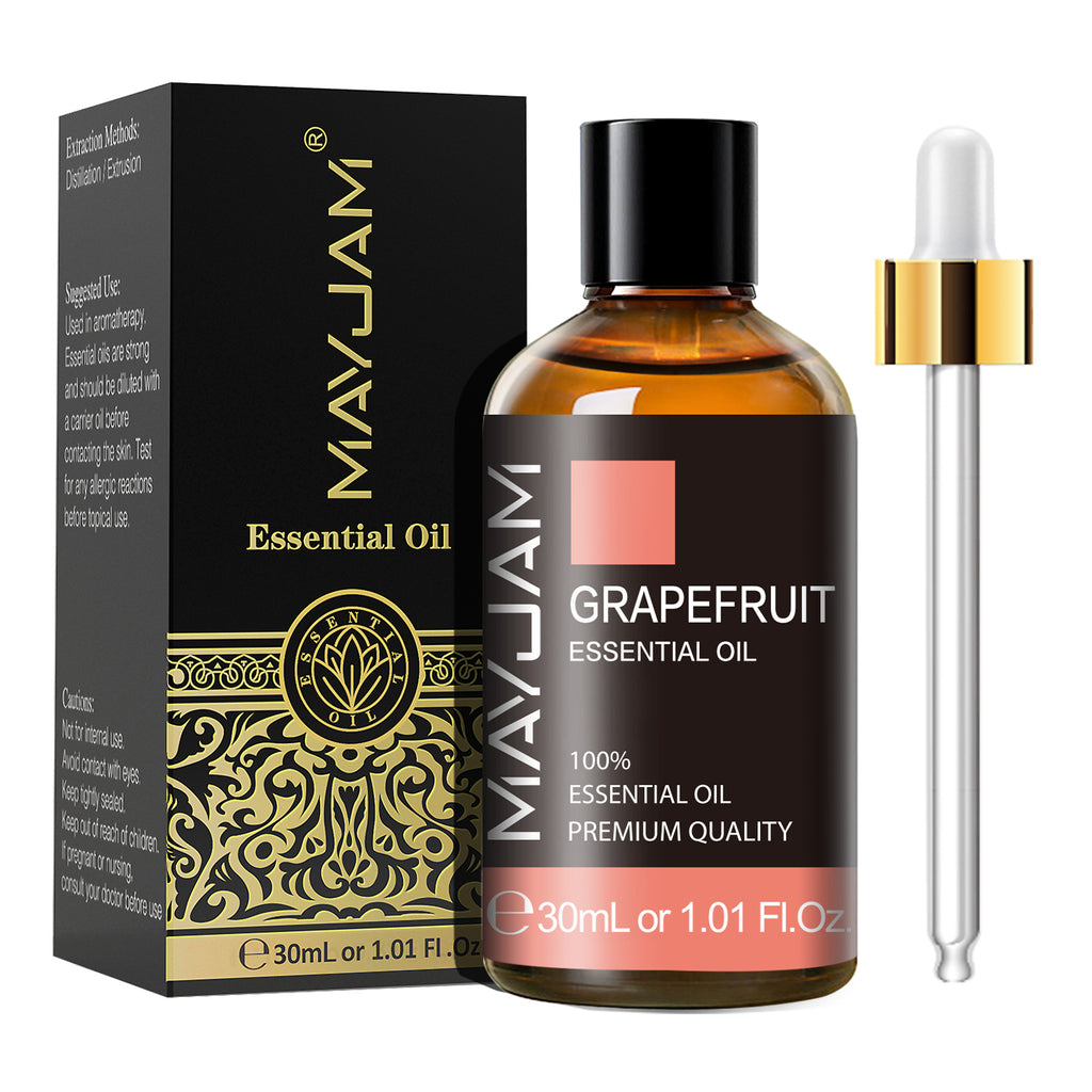 MAYJAM 100% Pure and Natural Grapefruit Essential Oil - 1.01 Fl Oz - Premium Grade with Glass Dropper