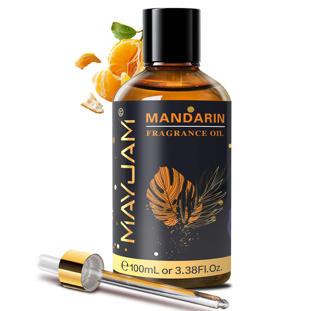 MAYJAM 100ML/3.38FL.OZ Mandarin Fragrance Oils for Diffusers for Home, Long Lasting Scented Oils for Aromatherapy Diffusers, Skin Care, Bath, Relaxation, DIY Soap Candle Making