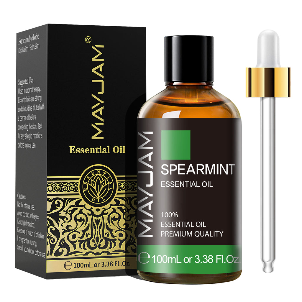 MAYJAM Pure Spearmint Essential Oil,100ML, Therapeutic Grade, for use with Oil Diffusers, Potpourri, and Wicking Fragrance Diffusers
