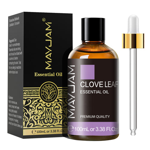 MAYJAM 100% Pure Clove Essential Oil for Oral Care, Hair, Diffuser, Soap Making - Clove Oil for Teeth 3.38 Fl Oz