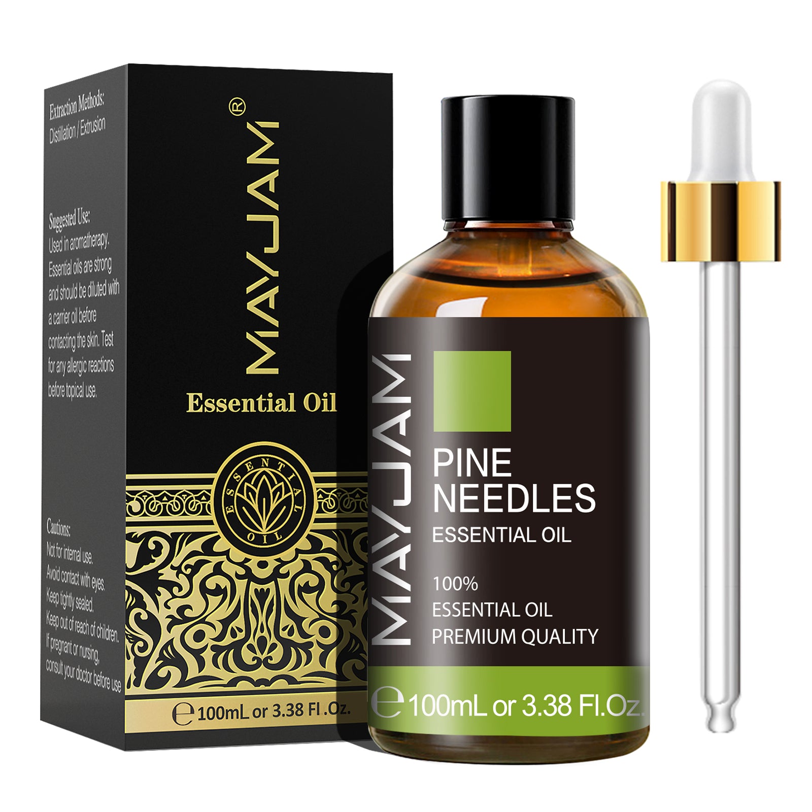 MAYJAM 3.38 Fl Oz Pine Needle Essential Oils for Hair, Skin, Diffuser, Aromatherapy & DIY Soap Making Scent