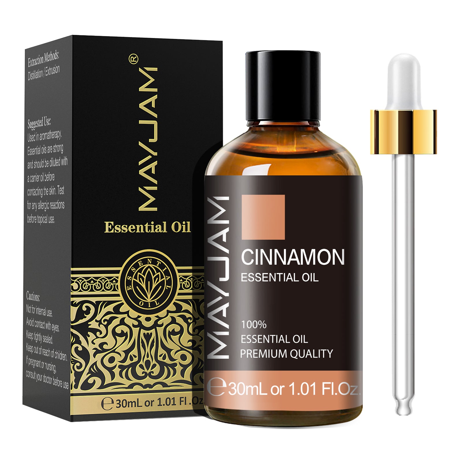 MAYJAM 30mL Cinnamon Essential Oil, Pure Cinnamon Oil, Perfect for Diffusers Aromatherapy Healthy Care