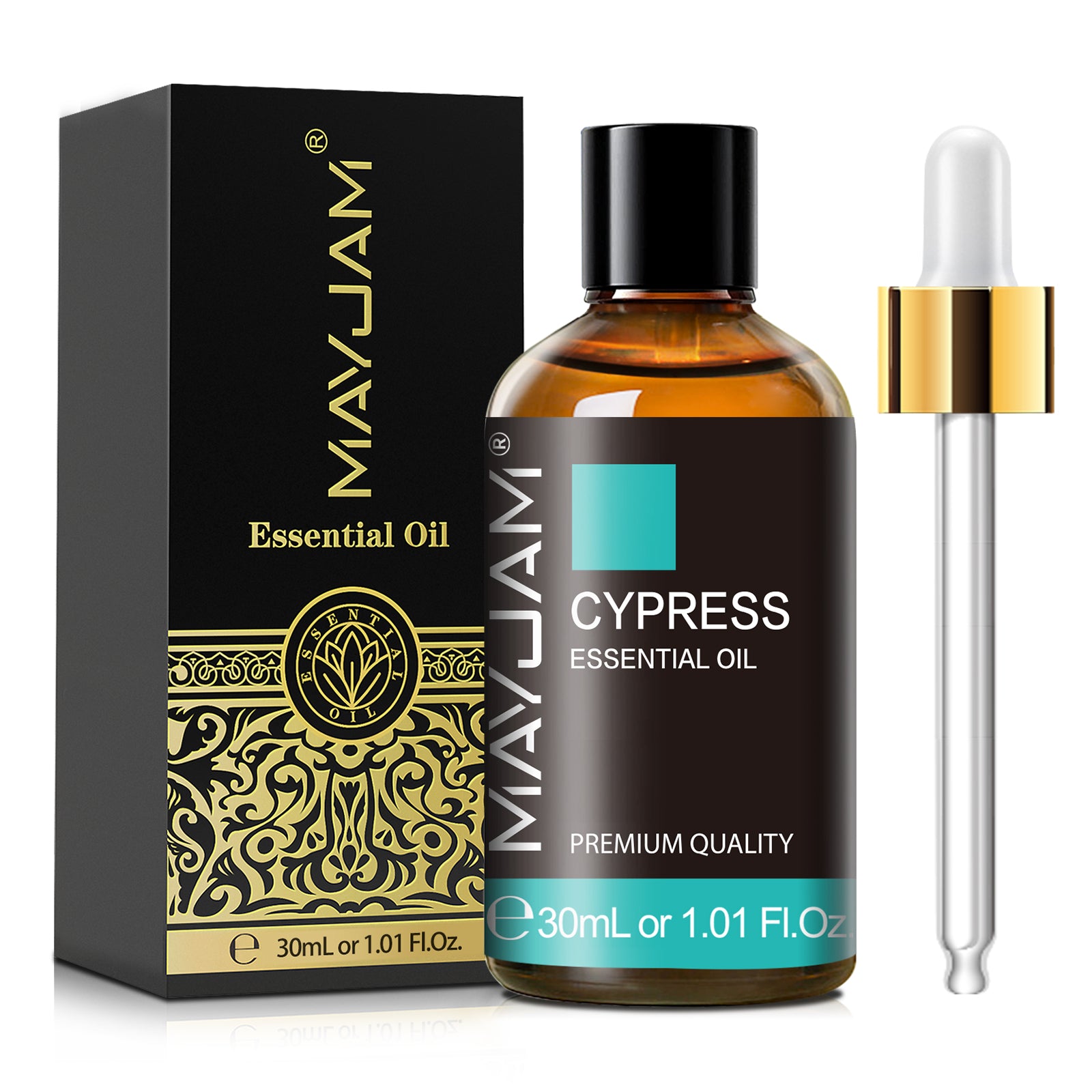 MAYJAM Cypress Essential Oil, 100% Natural for Diffuser, Health, Skin Care - 1.01 Fl Oz