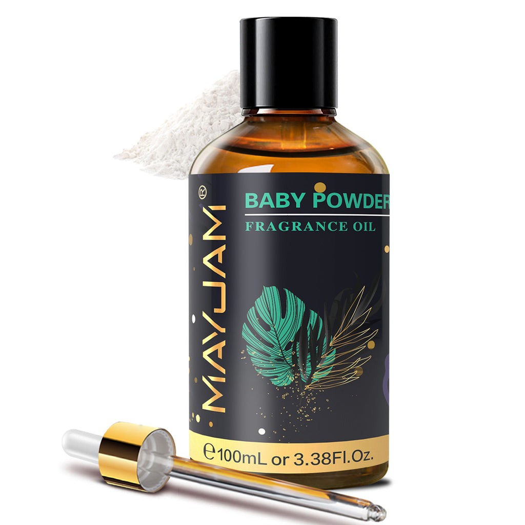 3.38FL.OZ Baby Powder Fragrance Oil (100ml) For Perfume, Diffusers, Soap Making, Candles, Lotion, Home Scents, Linen Spray, Bath Bombs