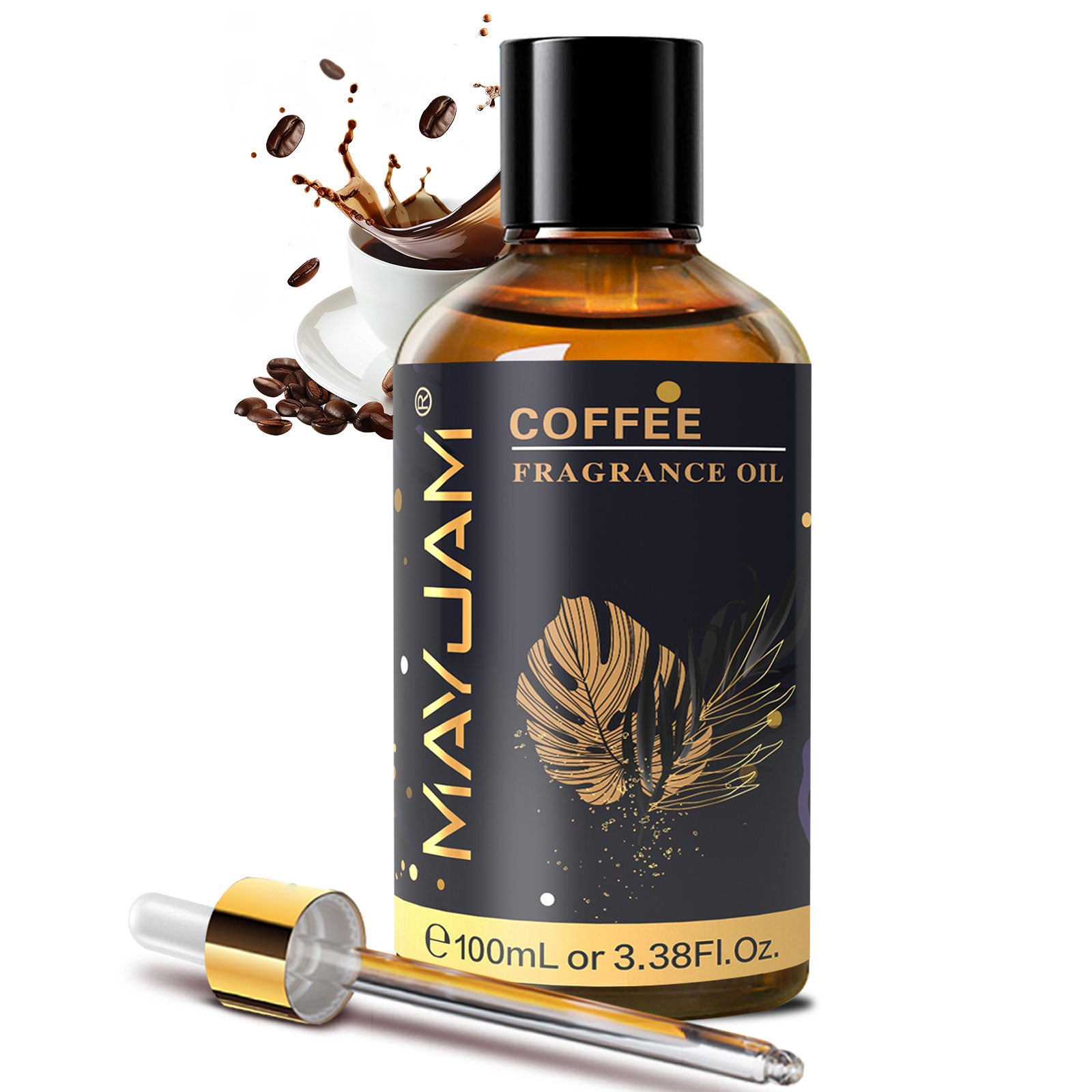 MAYJAM 100ML/3.38FL.OZ Coffee Fragrance Oils for Diffusers for Home, Long Lasting Scented Oils for Skin Care, Bath, Relaxation