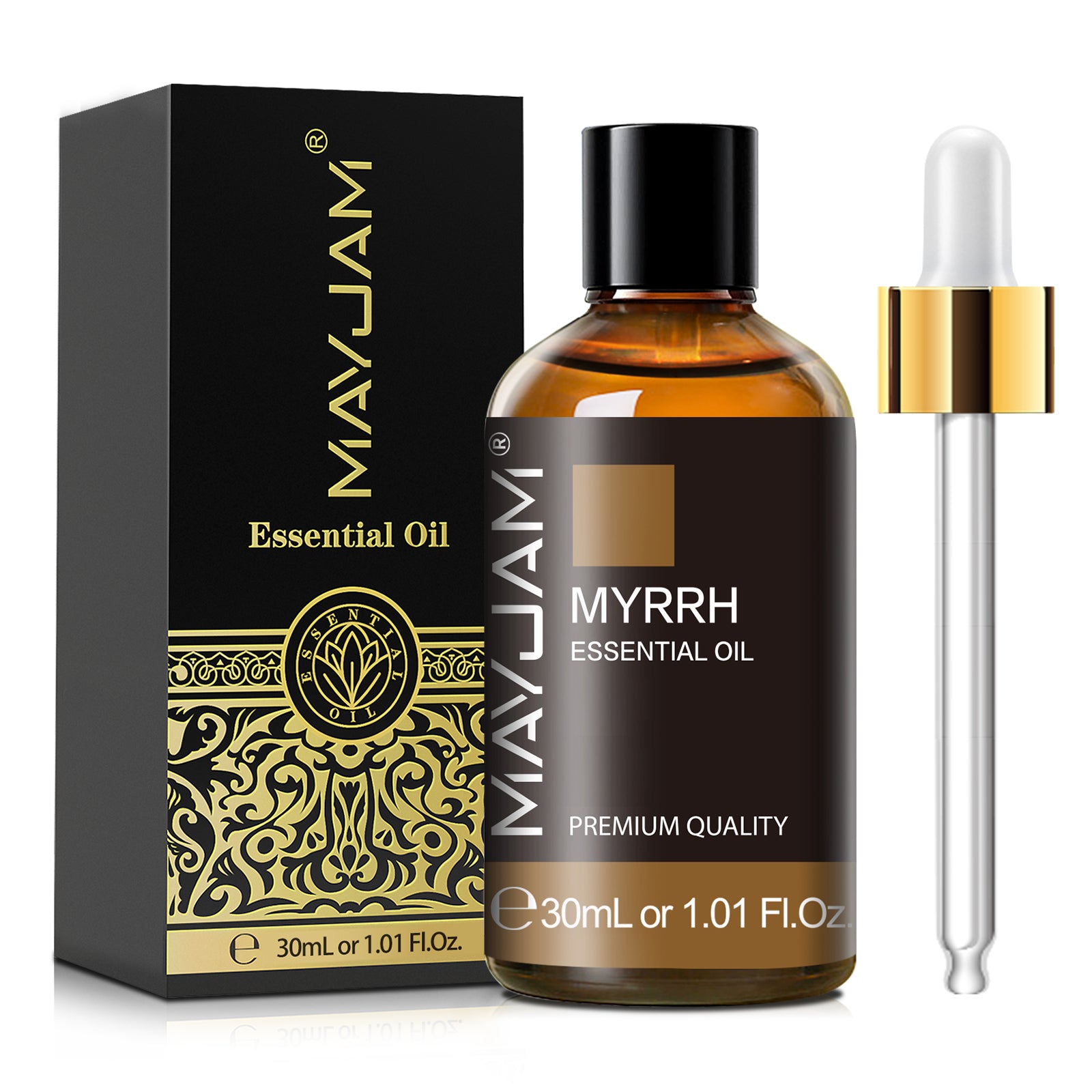 MAYJAM 30mL Pure Therapeutic Grade Myrrh Essential Oils for Skin, Diffuser & Candle Making Healthy Care