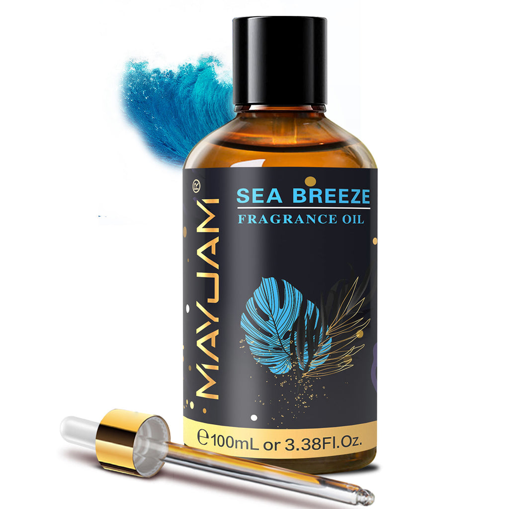 MAYJAM Premium Fragrance Oil, Long-Lasting, Reinvigorating Uplifting Aroma for Aromatherapy, Relaxation & Household Uses. Sea Breeze 3.38oz