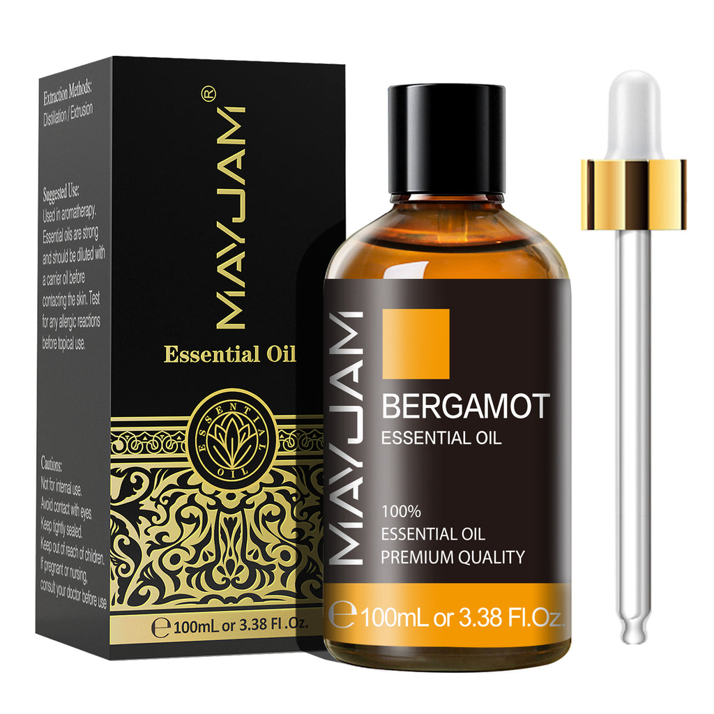 MAYJAM Bergamot Essential Oil - 100% Pure Bergamot Essential Oil for Skin - Bergamot Oil for Hair, Soap Making, DIY (3.38 Fl Oz)