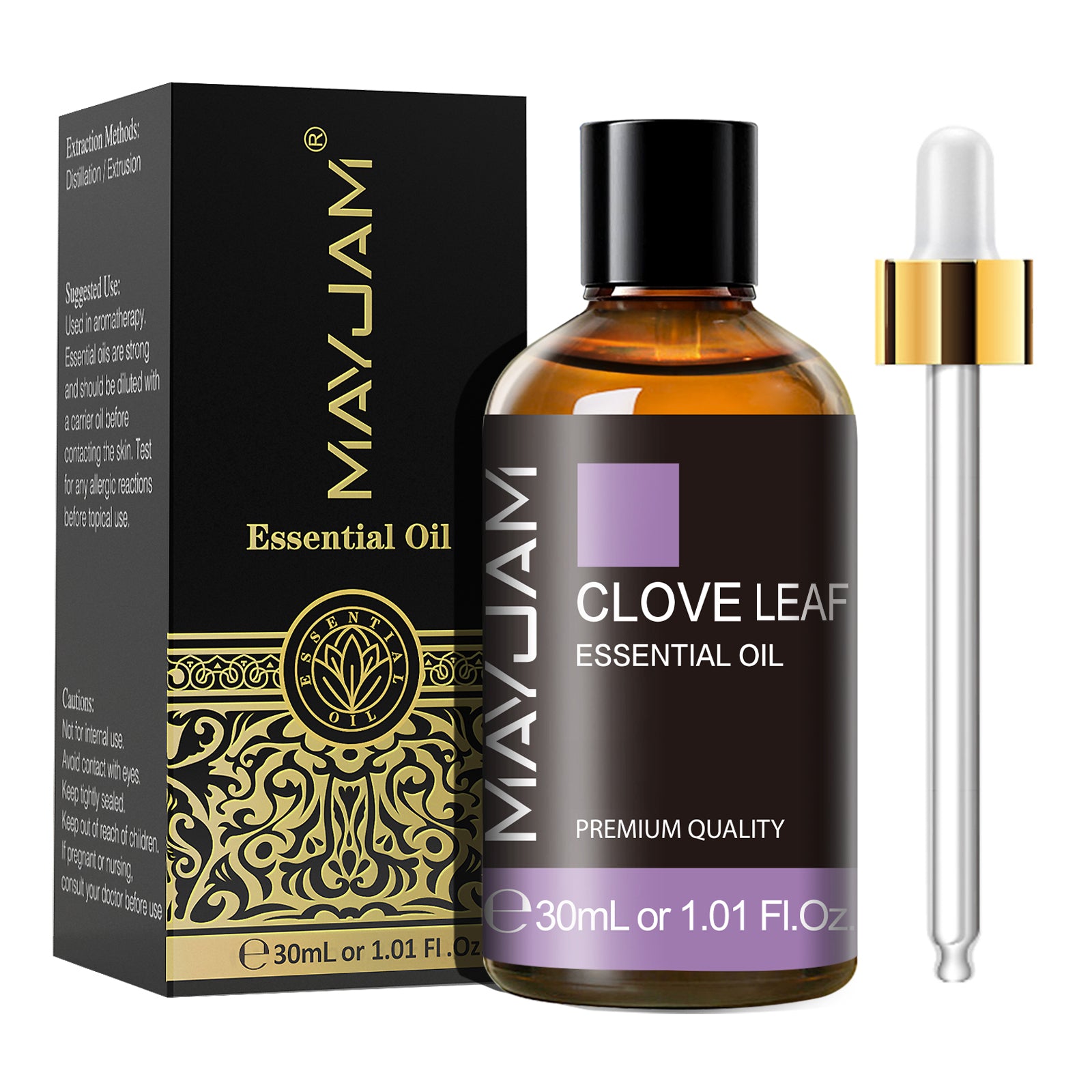 MAYJAM 30mL Clove Essential Oil, Therapeutic Grade, Pure and Natural Clove Oil, 1.01FL.OZ Bottle