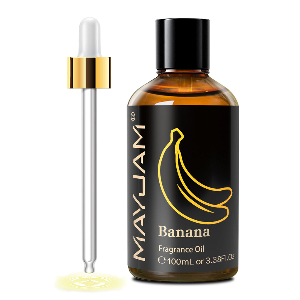 MAYJAM 100ML/3.38FL.OZ Banana Fragrance Oils for Diffusers for Home, Aromatherapy Diffusers, Relaxation, DIY Soap Candle Making