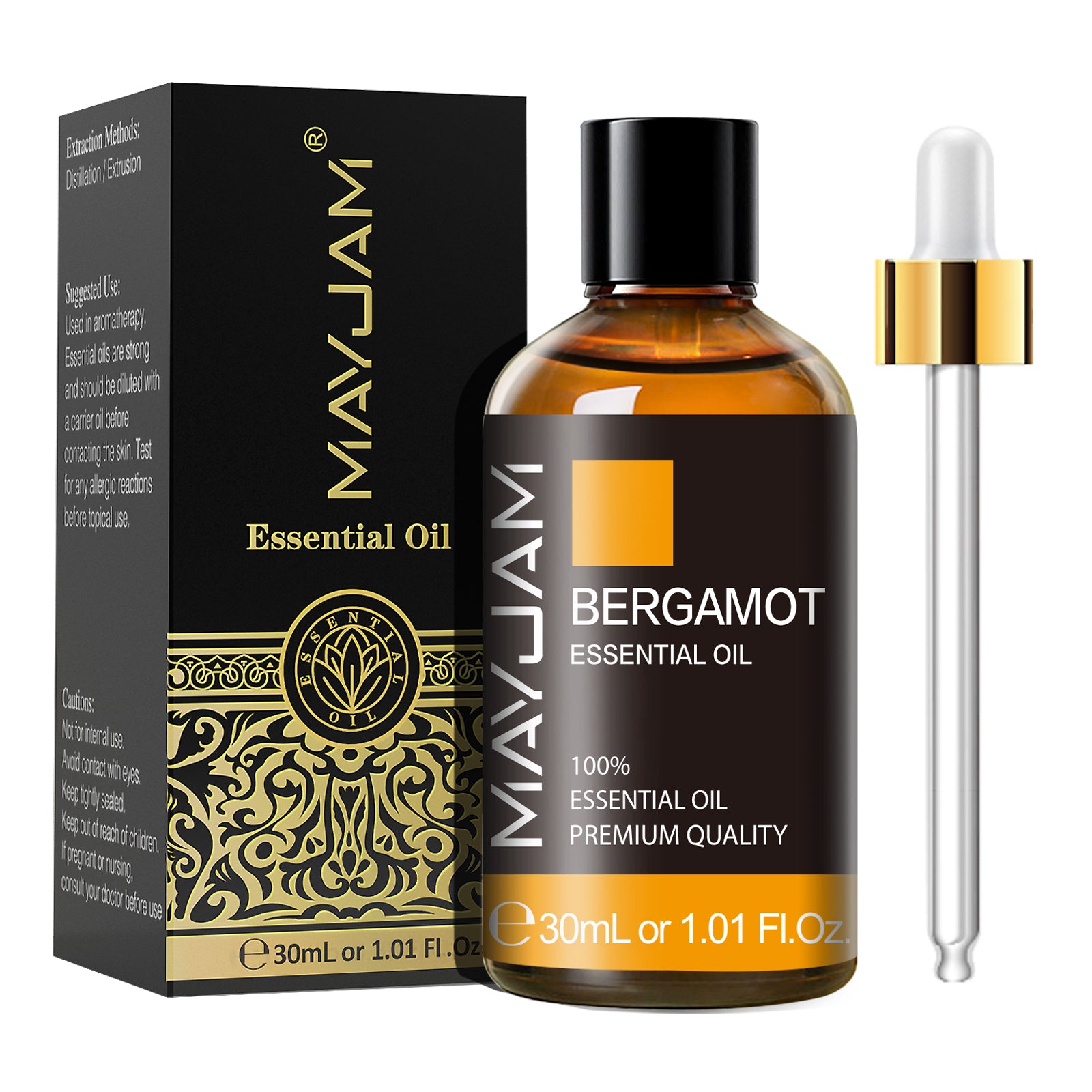 MAYJAM Pure Essential Oil, Bergamot, 30ML, Therapeutic Grade, for use with Oil Diffusers, Potpourri, and Wicking Fragrance Diffusers