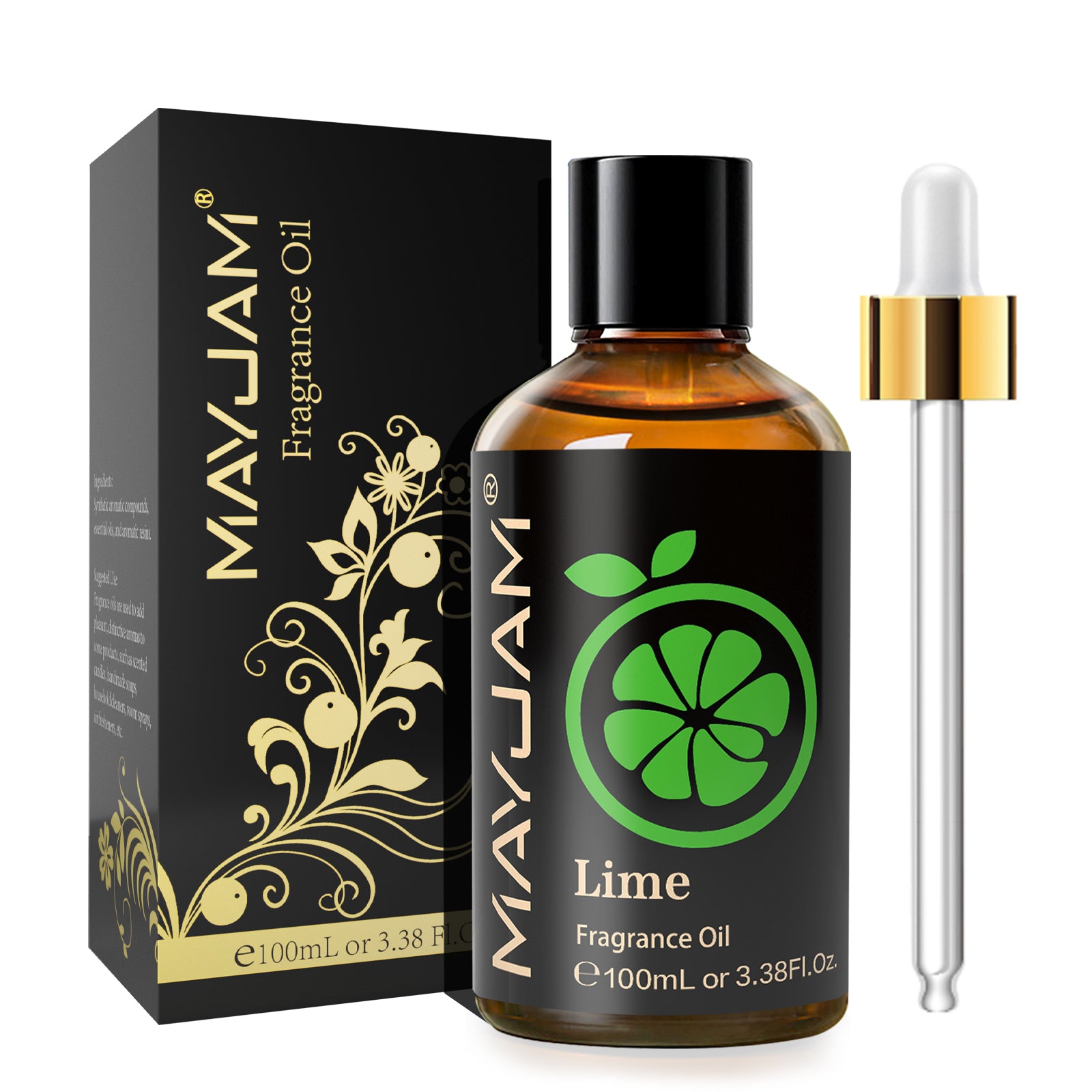 MAYJAM Lime Fragrance Oils Lime Scented Oil for Soap Making, Candle Making, Diffuser, 3.38 Fl Oz