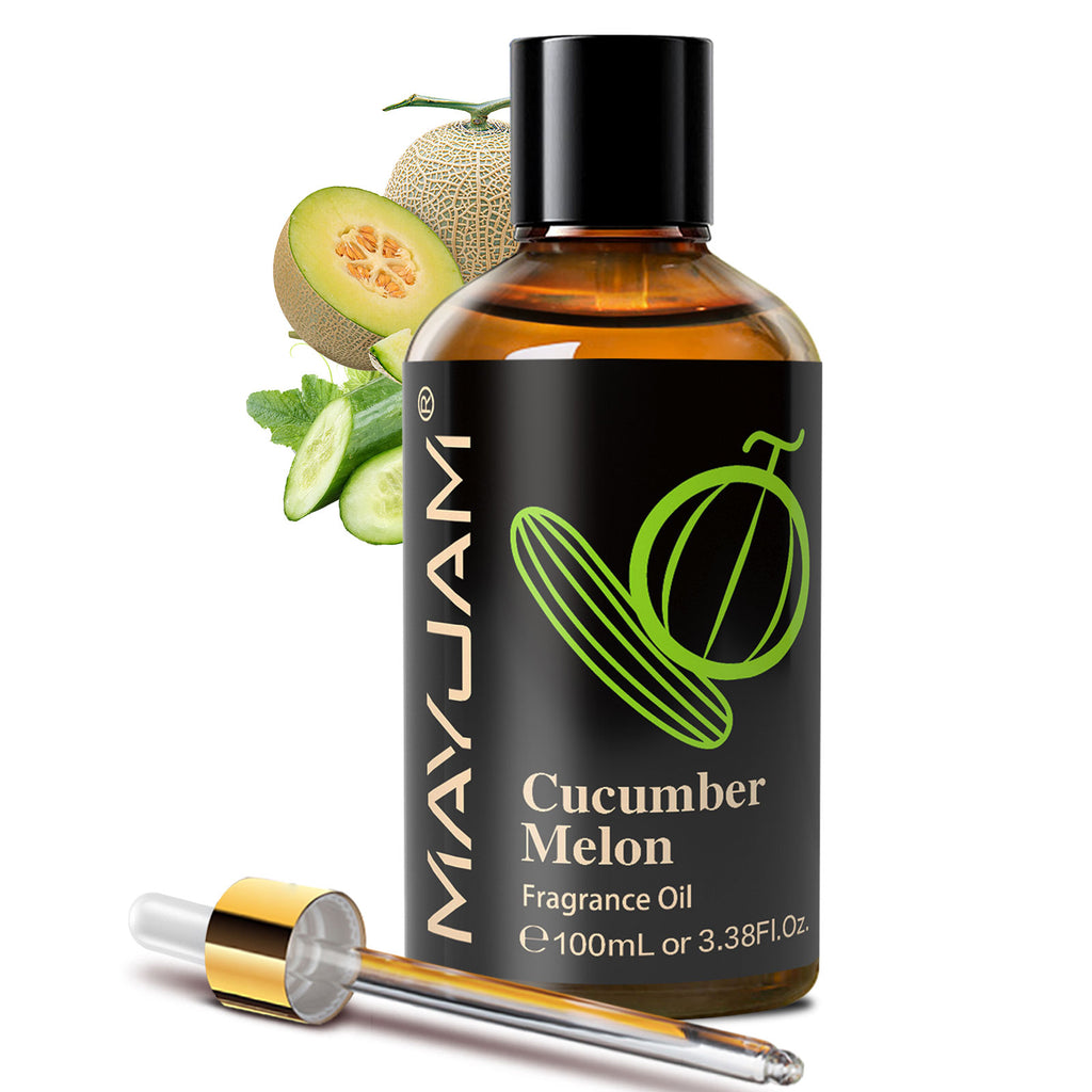 MAYJAM 100ML/3.38FL.OZ Cucumber Melon Essential Oil - Candle Making, Diffuser, Soap, Perfume, Bath and Body Formulations