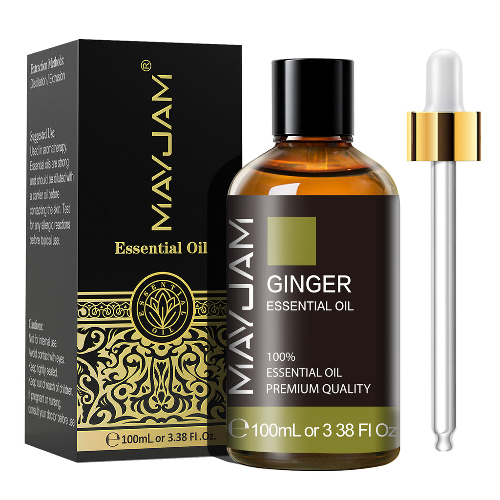 MAYJAM Premium Aromatherapy Ginger Oil for Hair Care, Massage, Diffuser, Candle Making, Long Lasting Scents 100ML/ 3.38FL.OZ