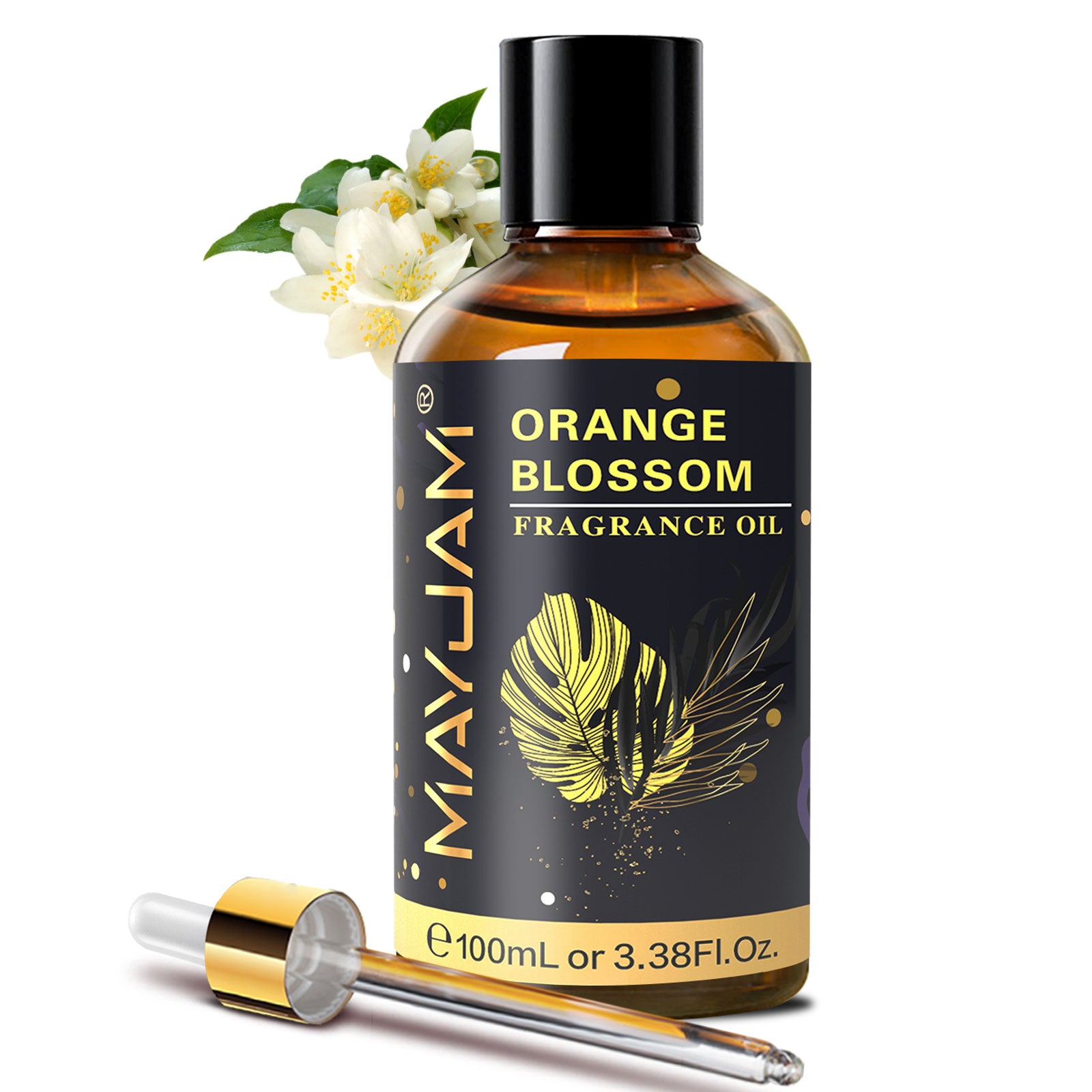 MAYJAM Orange Blossom Essential Oil for Diffuser and Aromatherapy, Skin Massage, Candle and Soap Making, 100ml