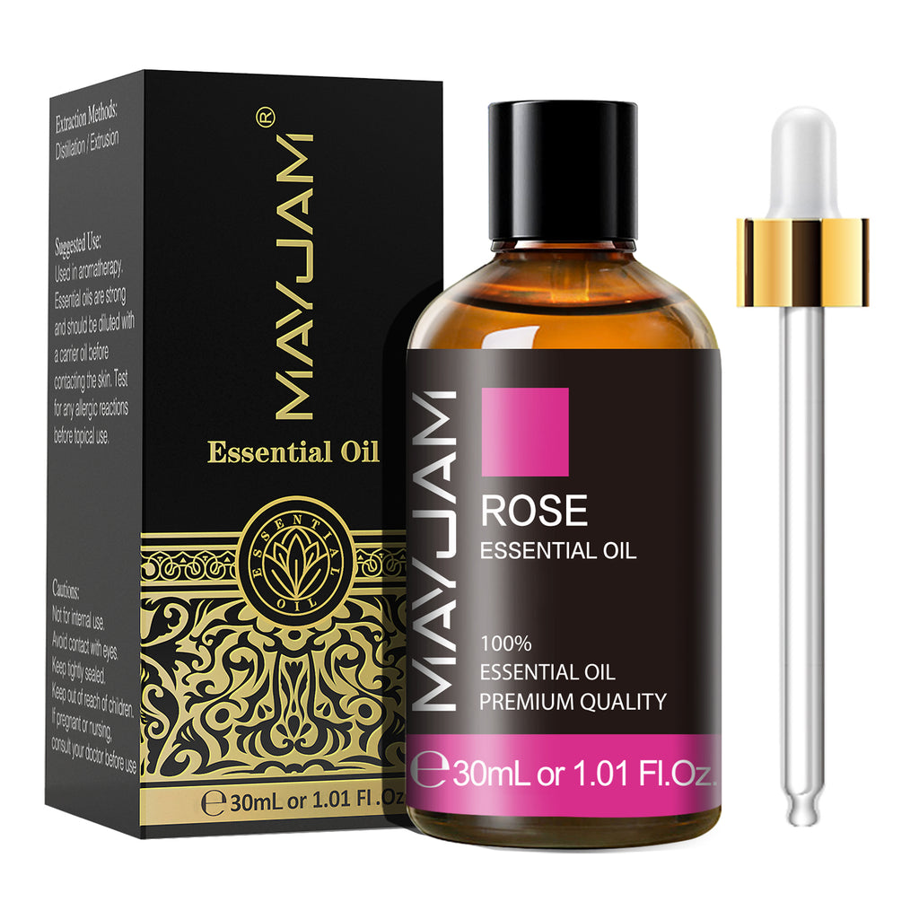 MAYJAM 30ML Rose Essential Oils for Massage, Skin Care, Aromatherapy Diffuser, Relaxation, Candle Soap Making, Long Lasting Scents