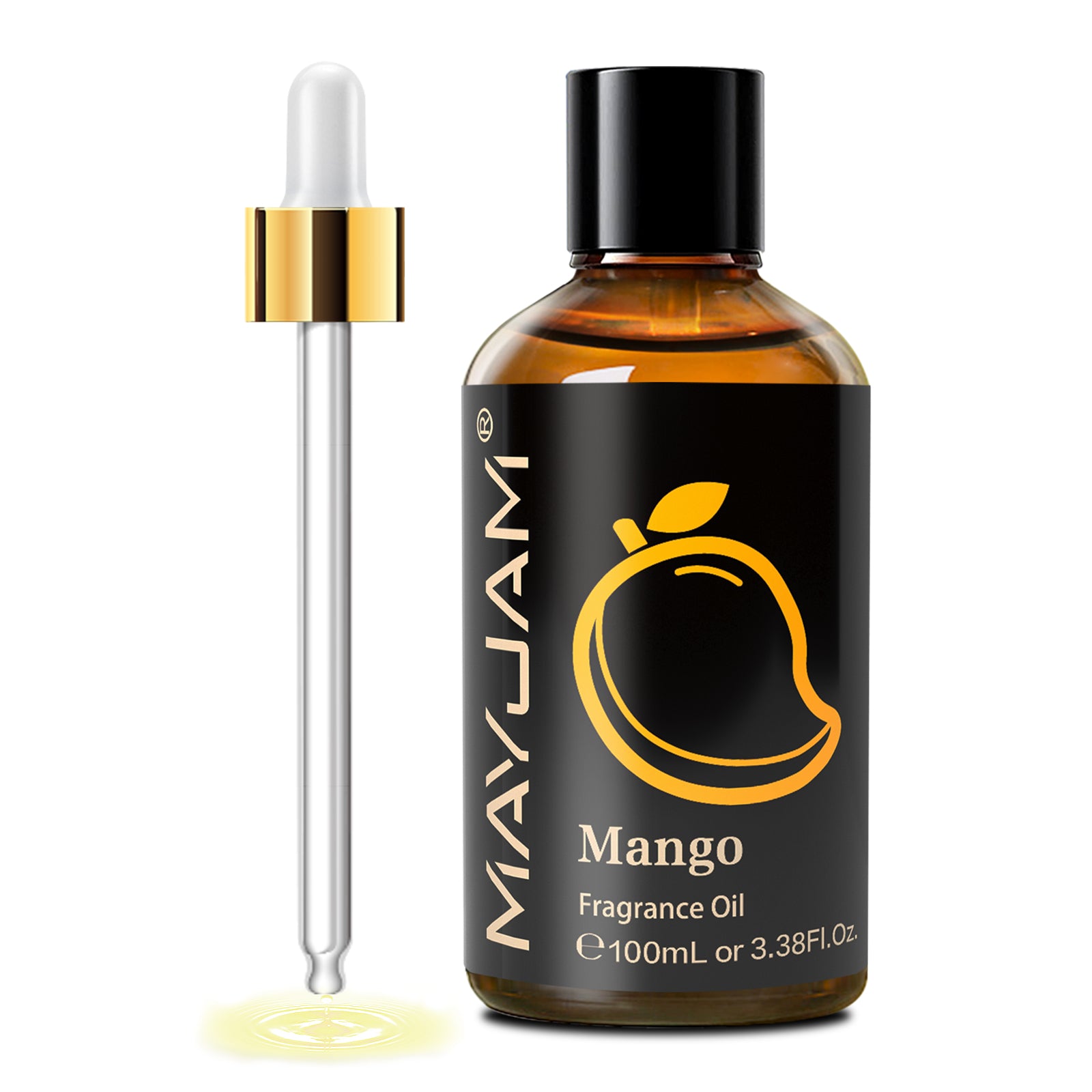 MAYJAM 100ML/3.38FL.OZ Mango Fragrance Oils for Diffusers for Home, Long Lasting Scented Oils for Aromatherapy Diffusers, Skin Care, Bath, Relaxation, DIY Soap Candle Making