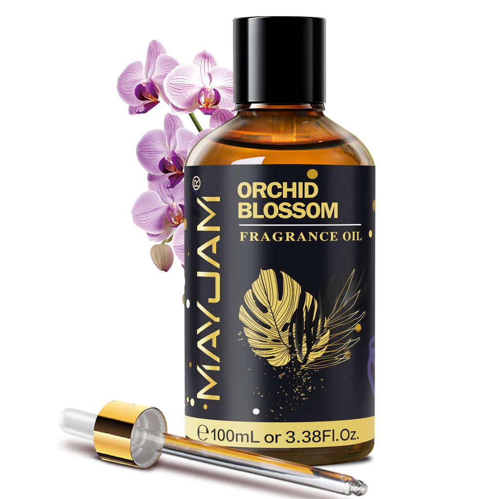 MAYJAM Fragrance Oil, Perfume Oil 100ml, Candle Scents for Candle Making, Freshie Scents, Soap Making Supplies, Diffuser Oil Scents - Orchid Blossom Scent