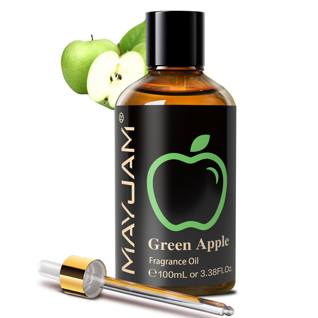 MAYJAM 100ML/3.38FL.OZ Green Apple Fragrance Oils for Diffusers for Home, Long Lasting Scented Oils for Aromatherapy Diffusers, Skin Care, Bath, Relaxation