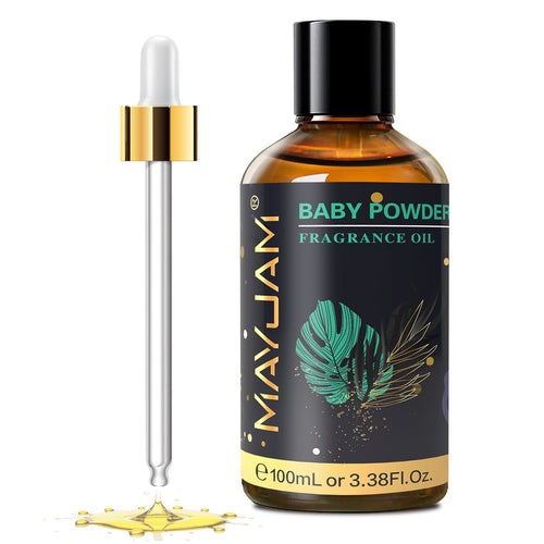 3.38FL.OZ Baby Powder Fragrance Oil (100ml) For Perfume, Diffusers, Soap Making, Candles, Lotion, Home Scents, Linen Spray, Bath Bombs