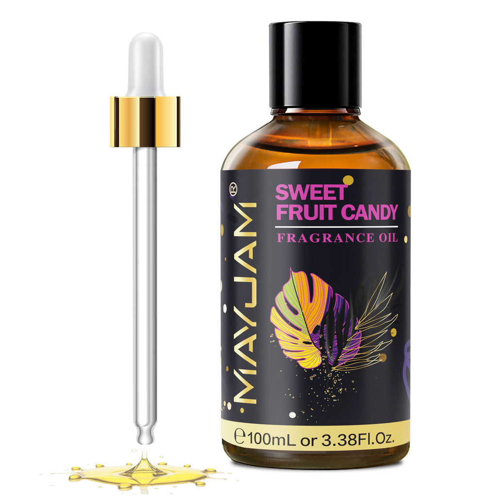 MAYJAM 3.38 Fl Oz Candy Fragrance Oil for Diffusers for Home, Sweet Scent, Perfect for Perfume Making, Soap & Candle Making, Long-Lasting - Sweet Fruit Candy