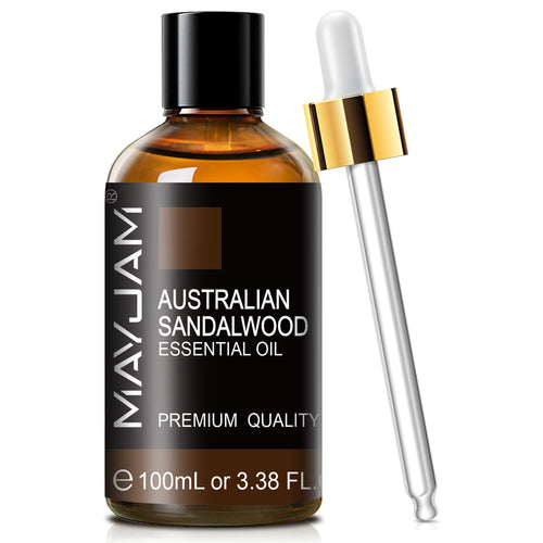 MAYJAM 100ML Australian Sandalwood Essential Oil for Skin 100% Pure Natural Oil for Hair, Face, Candle Making